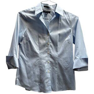 Land's End No Iron Pinpoint Oxford Shirt – Size 4